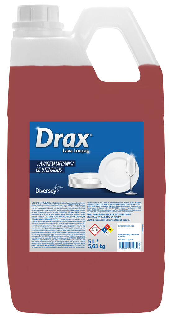 DRAX LAVA LOUÇAS 5L - LAVAGEM MECÂNICA DE UTENSÍLIOS